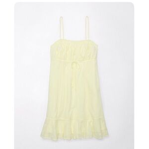 American Eagle Outfitters Light Yellow Mini Dress